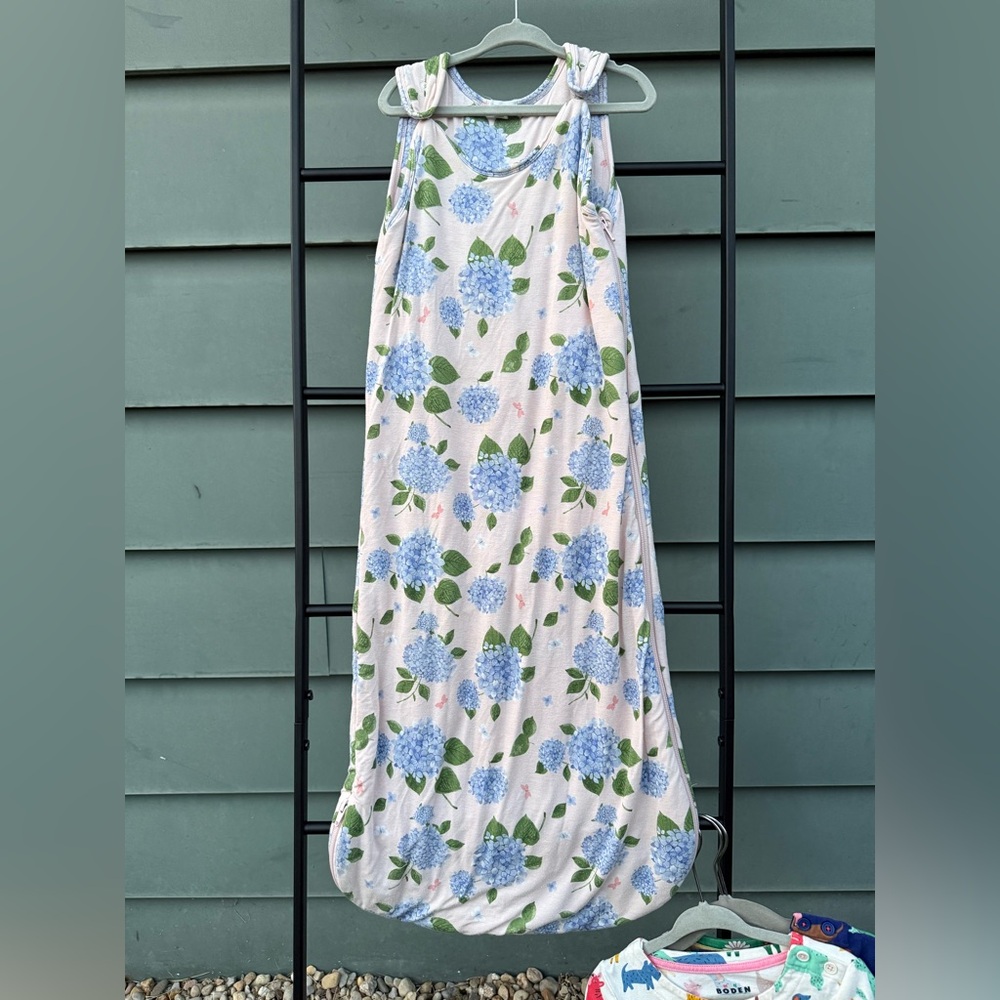 Angel Dear sleep sack  with Blue and Green floral